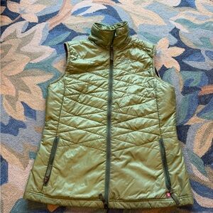 Skhoop Quilted Olive Green Vest for Women size large